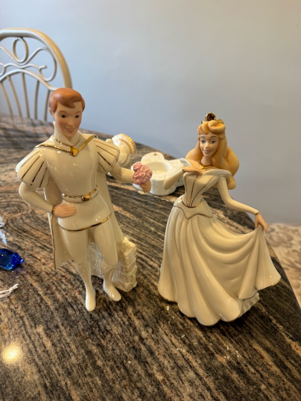 Lenox Ivory and Gold Princess & Prince Cake Topper Set